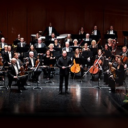 orchestra performing on stage