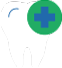 Tooth with medical cross icon