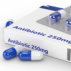 Package of antibiotic pills