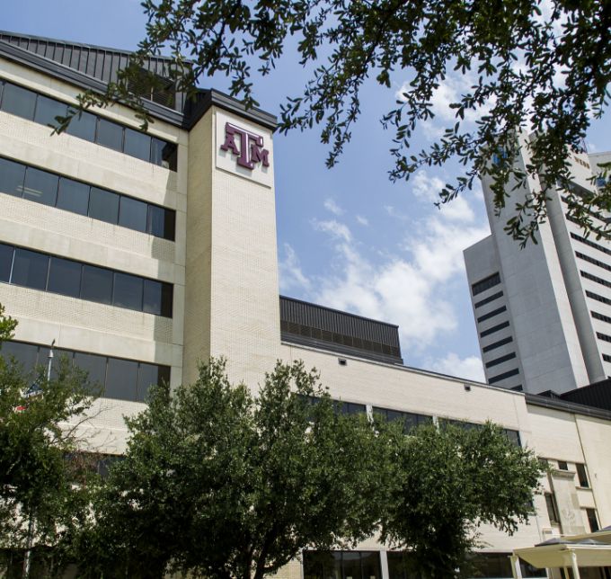 Outside shot of Texas A&M building