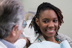 young woman at the dentist’s office